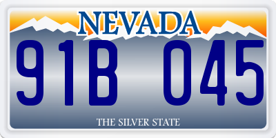 NV license plate 91B045