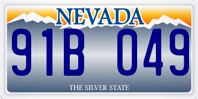 NV license plate 91B049