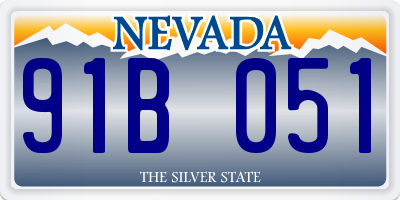 NV license plate 91B051