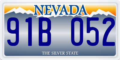 NV license plate 91B052