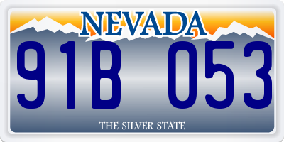 NV license plate 91B053