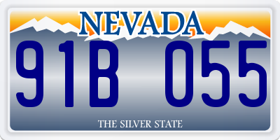 NV license plate 91B055
