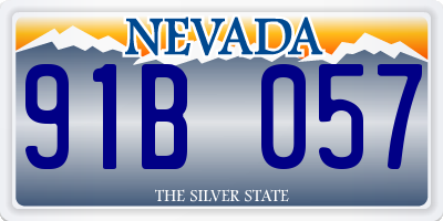 NV license plate 91B057