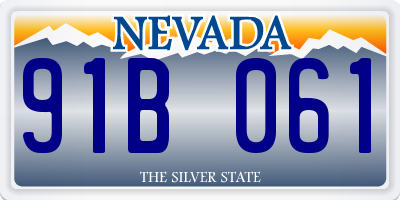 NV license plate 91B061