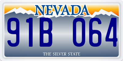 NV license plate 91B064