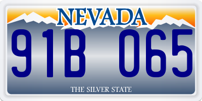 NV license plate 91B065