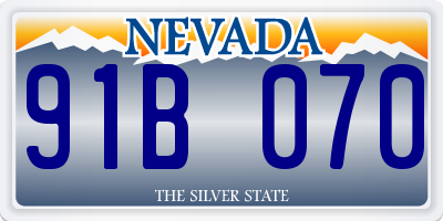 NV license plate 91B070