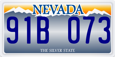NV license plate 91B073