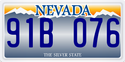 NV license plate 91B076