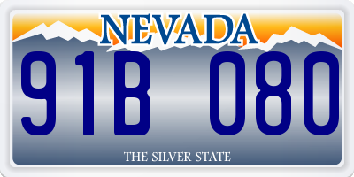 NV license plate 91B080