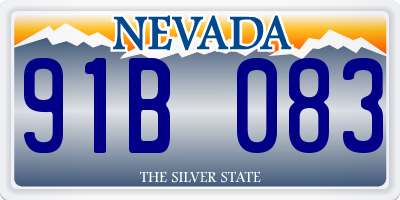 NV license plate 91B083