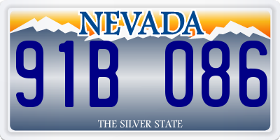 NV license plate 91B086