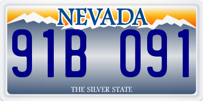 NV license plate 91B091