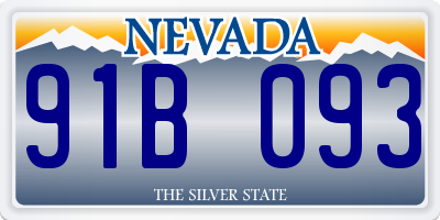 NV license plate 91B093