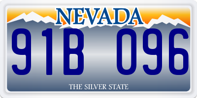 NV license plate 91B096