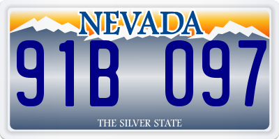 NV license plate 91B097