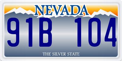 NV license plate 91B104
