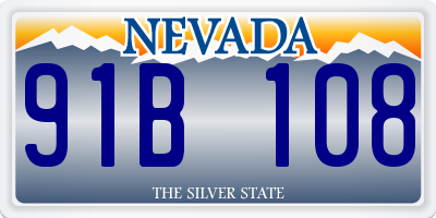 NV license plate 91B108