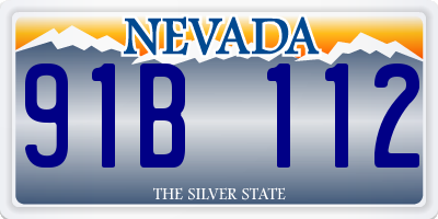 NV license plate 91B112