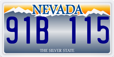 NV license plate 91B115