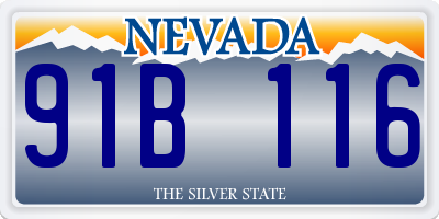 NV license plate 91B116