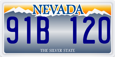 NV license plate 91B120