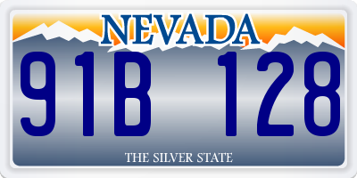 NV license plate 91B128