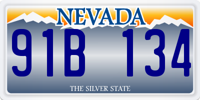 NV license plate 91B134