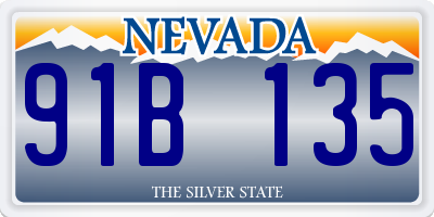 NV license plate 91B135