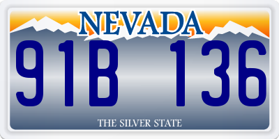 NV license plate 91B136