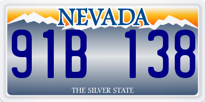 NV license plate 91B138