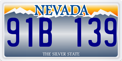 NV license plate 91B139