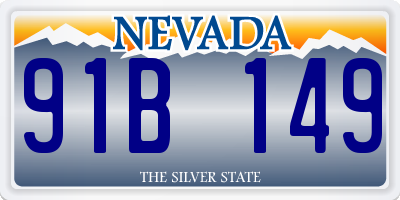 NV license plate 91B149