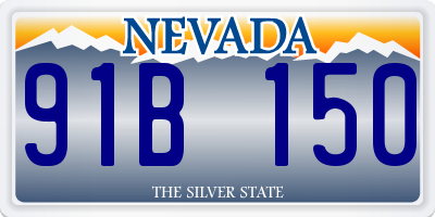 NV license plate 91B150