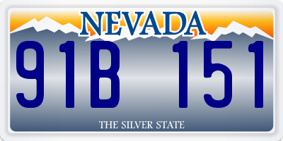 NV license plate 91B151