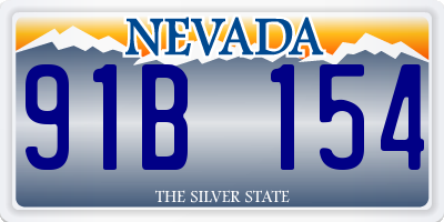 NV license plate 91B154