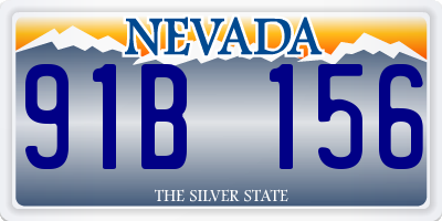 NV license plate 91B156
