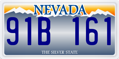 NV license plate 91B161