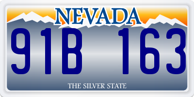 NV license plate 91B163
