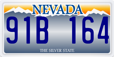 NV license plate 91B164