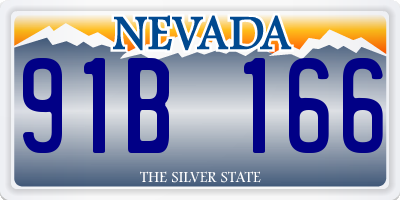 NV license plate 91B166