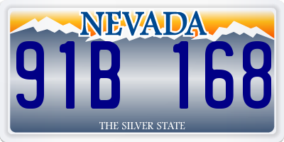 NV license plate 91B168