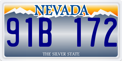 NV license plate 91B172