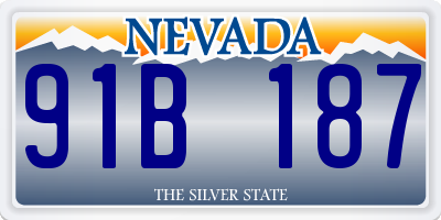NV license plate 91B187