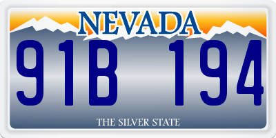 NV license plate 91B194