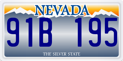 NV license plate 91B195