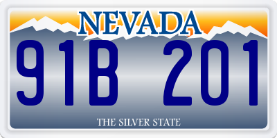 NV license plate 91B201