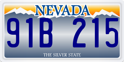 NV license plate 91B215