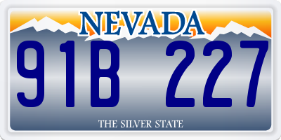 NV license plate 91B227