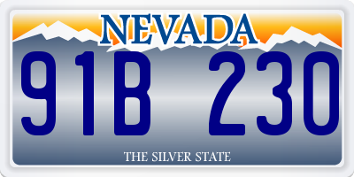 NV license plate 91B230